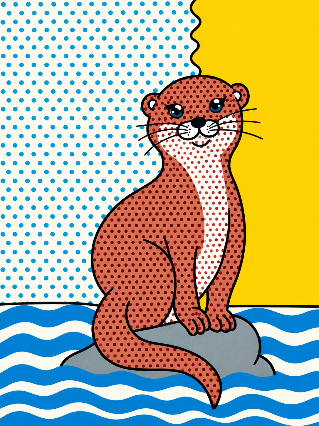 #02 Otter | A6 Pop Art Print